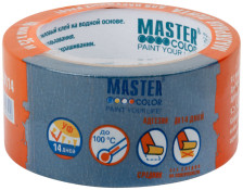 Лента малярная бумажная синяя 48ммх25м, термостойкость до 100°C MASTER COLOR 30-6114