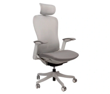 Кресло офисное поворотное SPARX FT-15 Enigma White / Grey (Mesh / Fabric, светло-серый)