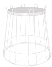 Стол журнальный SHT-CT6 белый муар