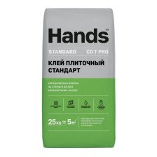 Клей плиточный стандарт Standart PRO (25кг) Hands