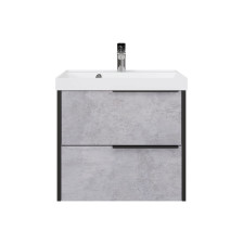 Тумба с раковиной Fostero -60 подвесная Цемент светлый Раковина белая