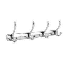 Вешалка 4 крючка BRIMIX на усиленной планке, хром 564