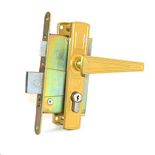 Замок врезной Зенит с ручкой ЗВ4-3.01 (золото) (262)