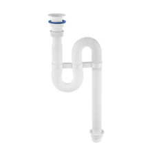 Сифон гофрированный VIR белый 311