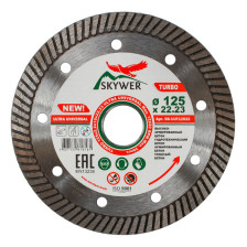 Круг алмазный 125х2,2х10х22,23 1A1R высоко армированный бетоTurbo Ultra Universal SKYWER SK-UUT12522