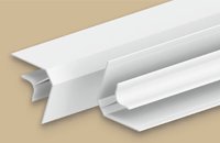 Угол внутренний пластиковый белый матовый (3м) 8мм Идеал Ламини (25)
