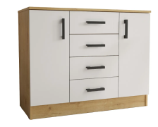 Комод К1000-2Д Дуб вотан/Белый