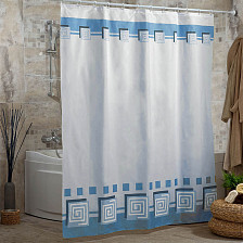 Штора для ванной комнаты 180х200см MIRANDA Lykia (голубой) полиэстер MRD.01.M5087/bl