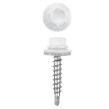 Саморезы для крепления кровли 4,8х51 50 шт  со сверлом RAL 9003 ярко-белые