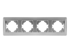 Рамка 4-м С1140-004 серебро