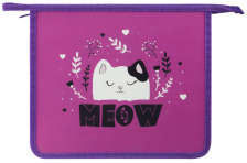 Папка для тетрадей А5 1 отд ArtSpace MEOW пластик, на молнии