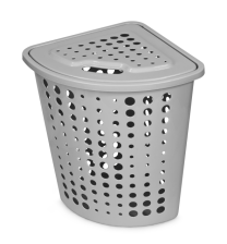 Корзина для белья 45л угловая Молетта пыльно-серая С705ПСЕР