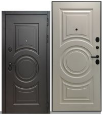 Дверь входная Форпост Богема Шагрень черный/белый матовый 860х2050 Правая (10см)