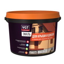 Эмаль для крыши и цоколя серая полуглянцевая 10кг ВГТ