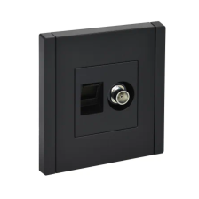Розетка TV+RJ 45 5Е FP136 черный