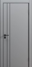 Полотно дверное ДГ800 "Line" 4 софт грей гладкий Al-black (ВДК)