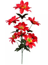 Букет Георгина 40 см (красный) 9 цветков