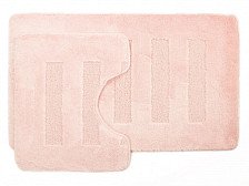 Комплект ковриков для ванной комнаты AQUA-PRIME Melany 2 шт 50х80/40х50см 20мм розовый