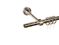 Карниз Грейс 1-рядный D19 (труба крученая) Антик 1,6м