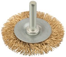 Щетка-крацовка 50мм круговая ст латуниров со шпилькой MOS 38482М
