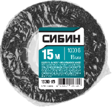 Изолента х/б черная 18ммх15м 1000В СИБИН 1230-15