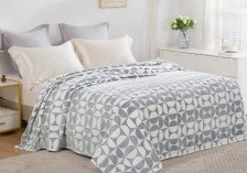 Плед микрофибра в чемодане Bamboo 286-pb серый Cleo Размер: 150х200