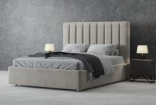 Кровать Николь (1,6х2) ортопедическое основание,БН, велюр Teddy 024 К