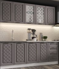 Кухня Агава 2,0 м, Трюфель (мрамор черный)