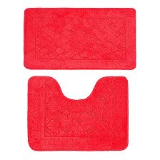 Комплект ковриков для ванных комнат  BANYOLIN CLASSIC из 2 шт 55х90/55х45см 11мм (красный) 1/25