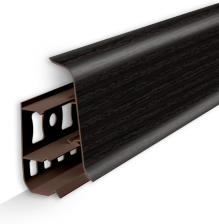 Плинтус Идеал Деконика с к/к венге темный 2,2 м 55 мм