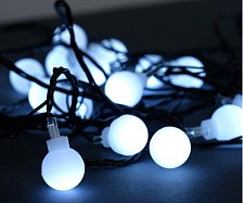 Гирлянда "НИТЬ" 5 м с насадками “Шарики белые” LED-30-220V, 8р, БЕЛЫЙ 3590706