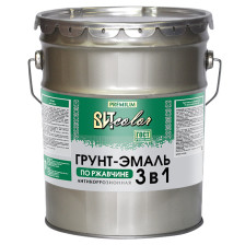 Грунт-эмаль 3 в 1 по ржавчине зеленая (10кг)  Царицыно