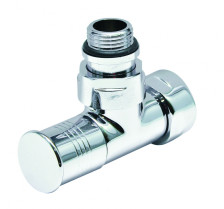 Вентиль угловой для полотенцесушителя SMART 3/4"х1/2" г/ш (маховик колпак) 8202SCH0405/2С