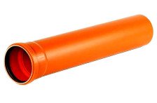 Труба для наружной канализации ПВХ коричневая (9,8 Р) D400, L=2м