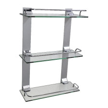 Полка стеклянная прямая 3-х ярусная 10203