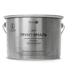 Грунт-эмаль 3 в 1 по ржавчине матовая коричневая RAL 8017 (2 кг) Elcon