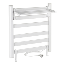 Полотенцесушитель BRIMIX электрический с полкой 600х270х500мм белый 135W, алюминий 08091W