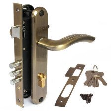 Замок врезной Apecs с ручкой 2227/60-AB бронза (401)