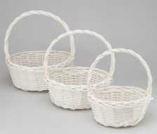 Корзина плетеная 36х36х14 см белый