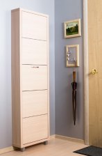 Шкаф обувной Люкс 5 секции, дуб вотан, сонома