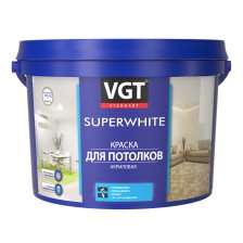 Краска ВД-АК-2180 "Superwhite" для потолков (1,5кг) ВГТ