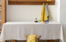 Скатерть Scandinavian touch хлопок бежево-серая 170х250 см