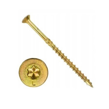 Саморезы для дерева 4,5х60 потай желтый цинк HIMTEX TX25