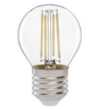 Лампа светодиодная Е27 15W/6500 шар прозрачная филам 661439