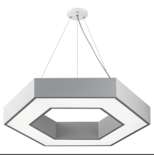 Люстра ЭРА SPO-123-W-40K-045 Hexagon 600х80 45Вт 4000K белый подвесной драйвер внутри