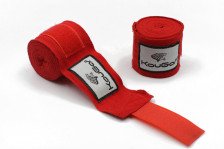 Бинт боксерский KOUGAR K500, 3,5м эластичный хлопок, красный