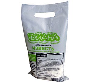 Известь гранулированная негашеная (30кг) Диана