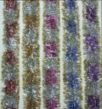 Мишура 10см/200см двухцветная, с цветной серединой, арт М036