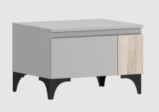 Тумба прикроватная"Хельга" РЗ93.04 Дуб солерно+пепел