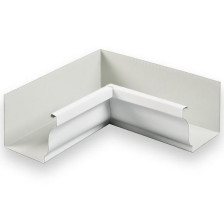 Угол желоба внутренний 127 белый GL